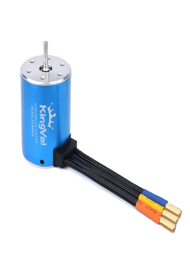 KingVal Replacement 3650 3100KV Sensorless Brushless Motor Shaft 3.175mm Compatible with 1/10 RC Car - Image 1